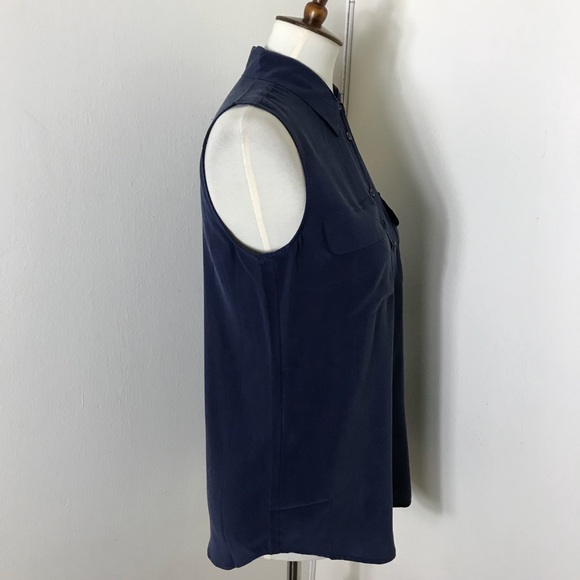 Equipment 100% silk sleeveless slim signature top - Picture 6 of 8